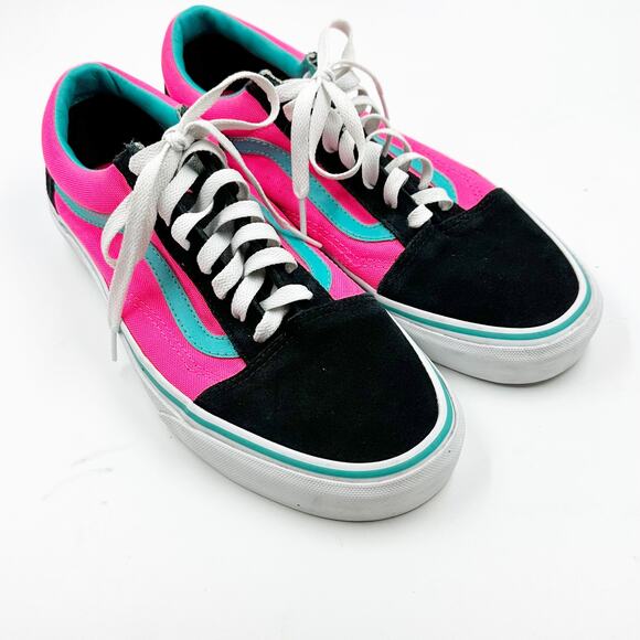 Vans Old Skool (Brite) Black/Neon Pink Women' s 10 Mens 8.5  Skater Y2K - Picture 3 of 11